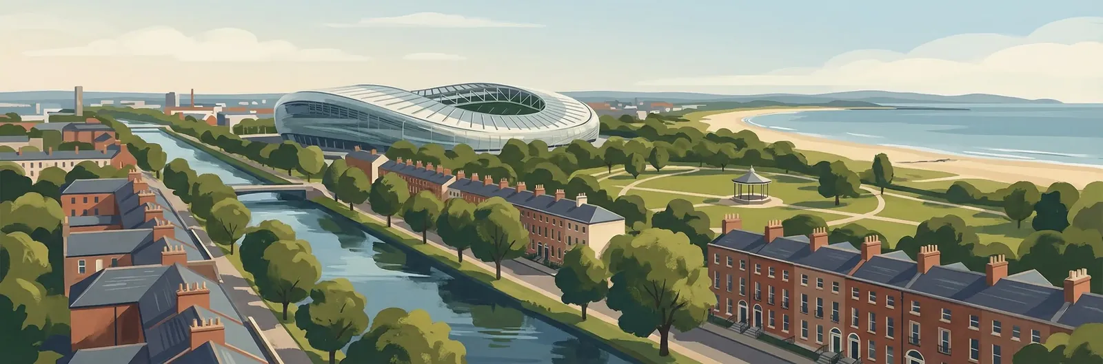 Grand Canal St Upper, Dublin 4 streetscape