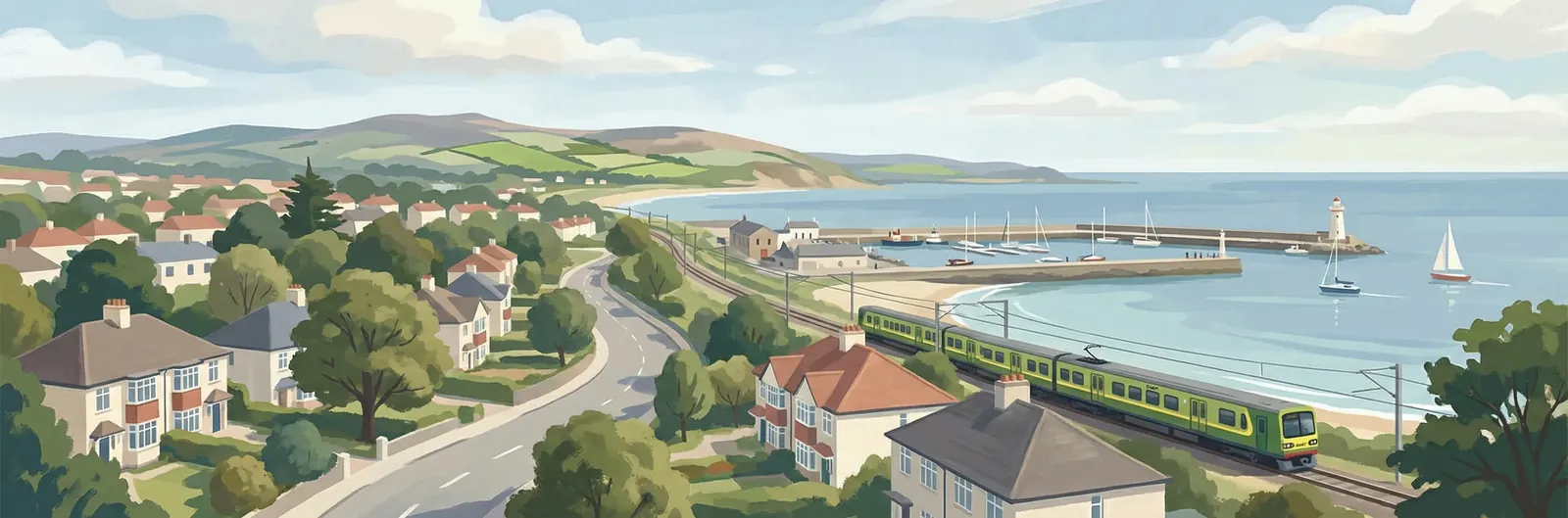 Galloping Green South, Dún Laoghaire–Rathdown streetscape