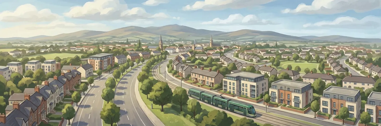 Kilmacud West, Dún Laoghaire–Rathdown streetscape