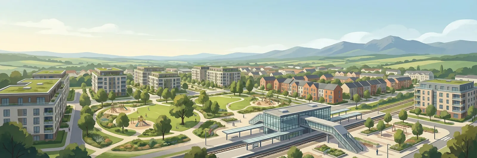 Adamstown, South Dublin streetscape