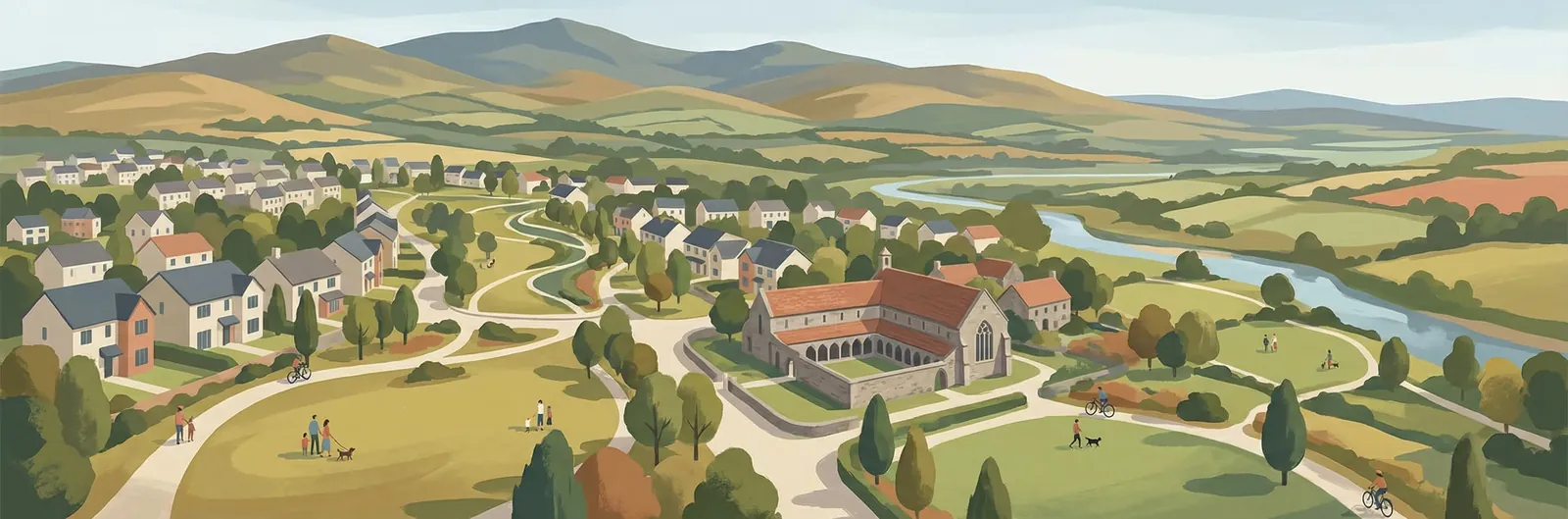 Finnstown Cloisters, South Dublin streetscape