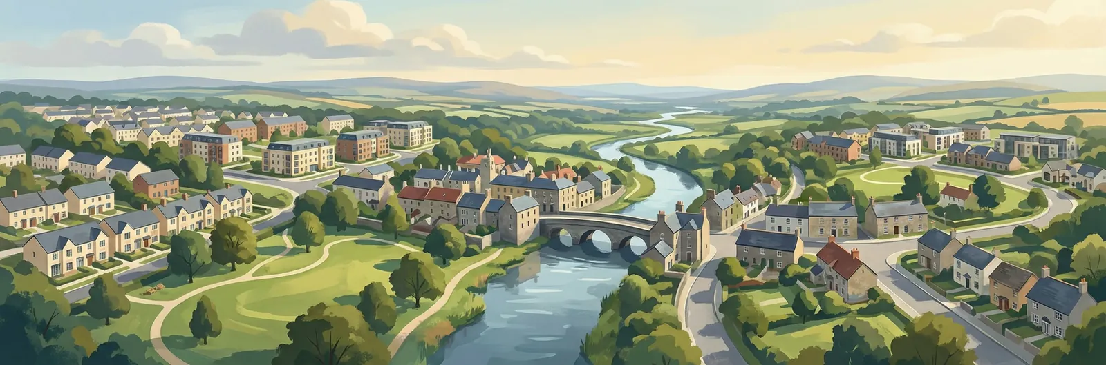 Lucan And Pettycanon, South Dublin streetscape