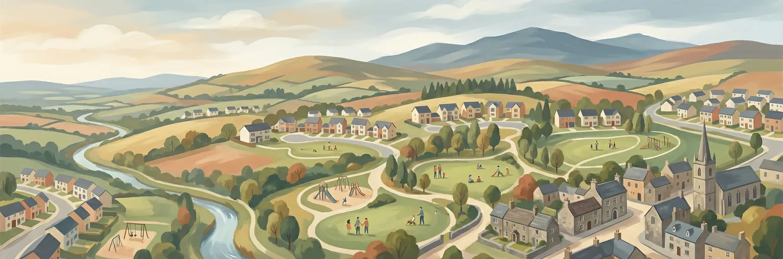 Oldcourt, South Dublin streetscape